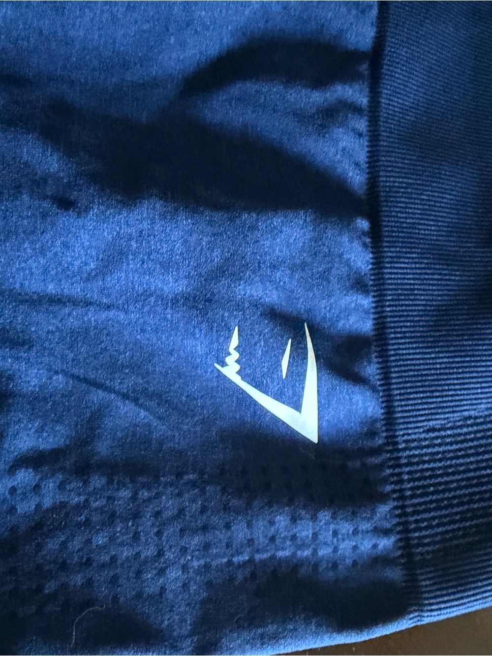 Gymshark Navy Blue Track Joggers with White Logo